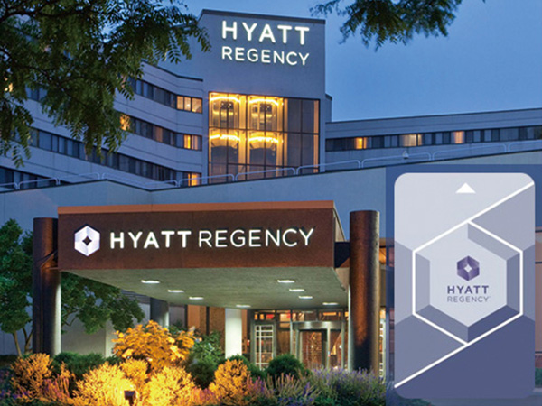 Cartão de quarto do hotel Hyatt