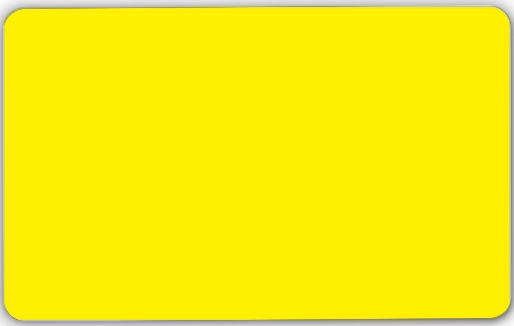 Cartão de policarbonato amarelo em branco