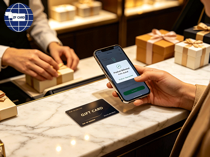 Cartão-presente NFC PVC à prova d'água com personalização e venda no atacado, amostra grátis